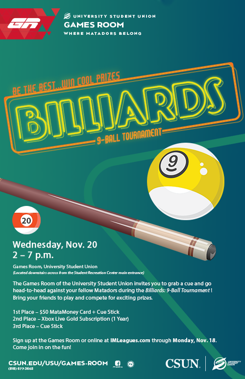 Games Room: Billiards 9-Ball Tournament